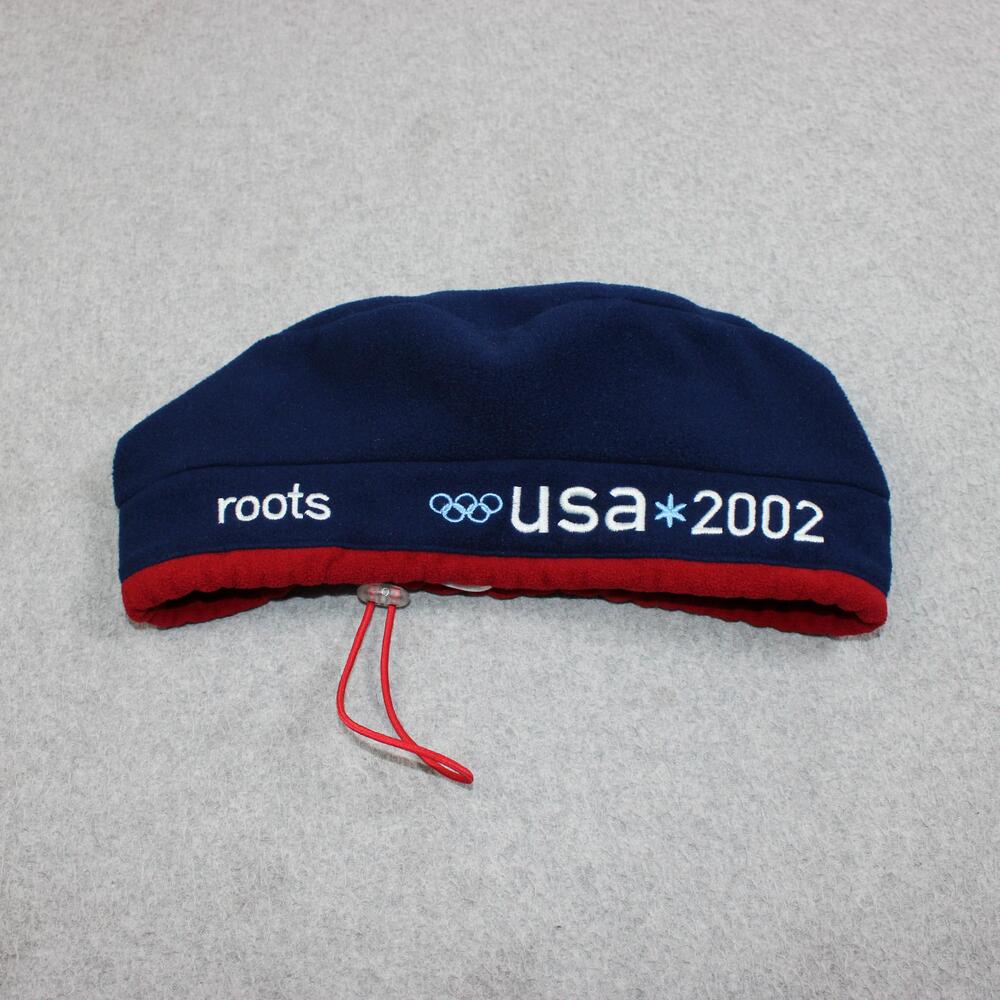 Team USA Roots Hat Cap Mens One Size Blue Salt Lake 2002 Winter Olympics Adjust